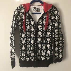 Skull zip up by Abbey Dawn
